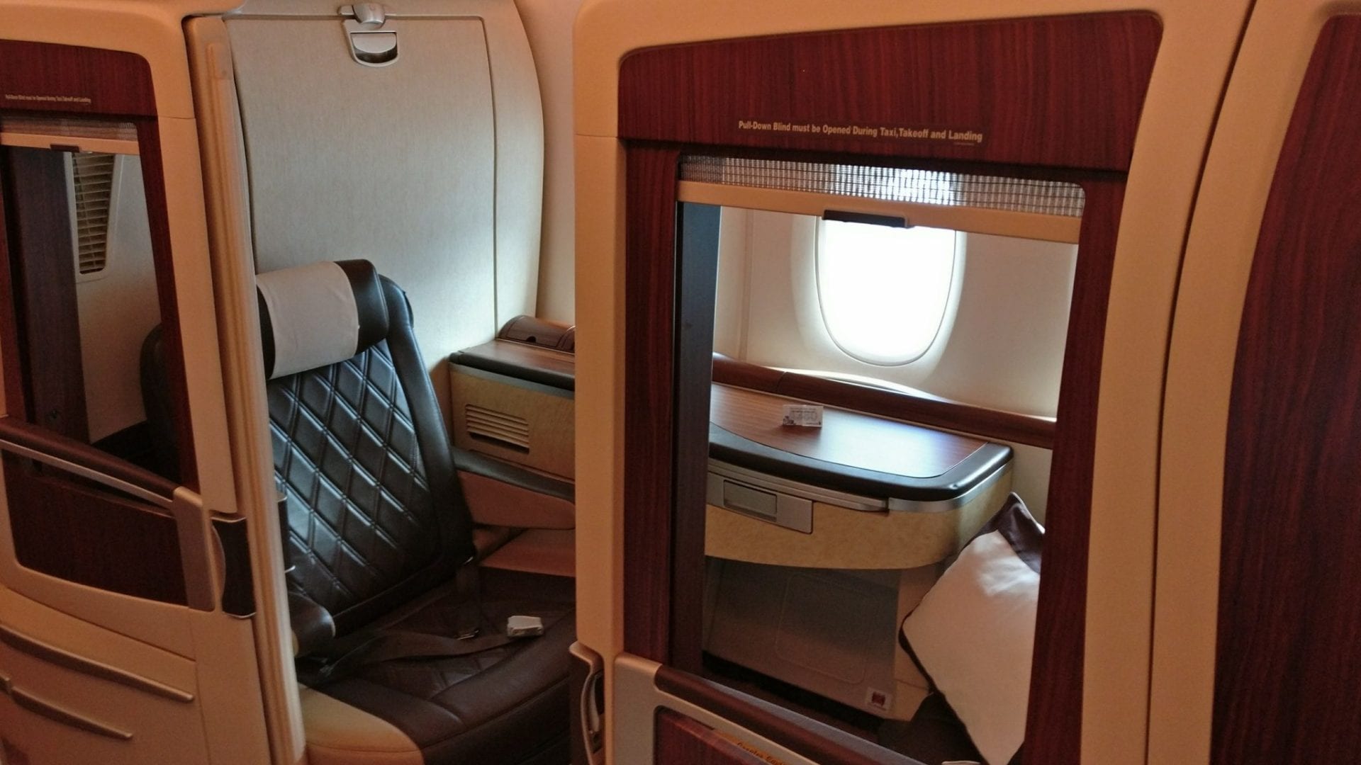 singapore airlines airbus a380 first suites class kabine 3