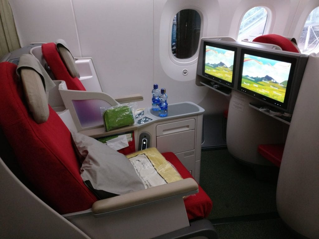 Ethiopian Airlines Business Class Boeing 787 Seat 2