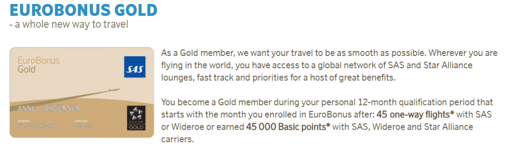 EuroBonus Gold