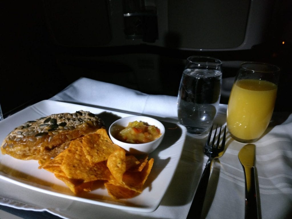 Philippine Airlines Business Class Airbus A340 Snack