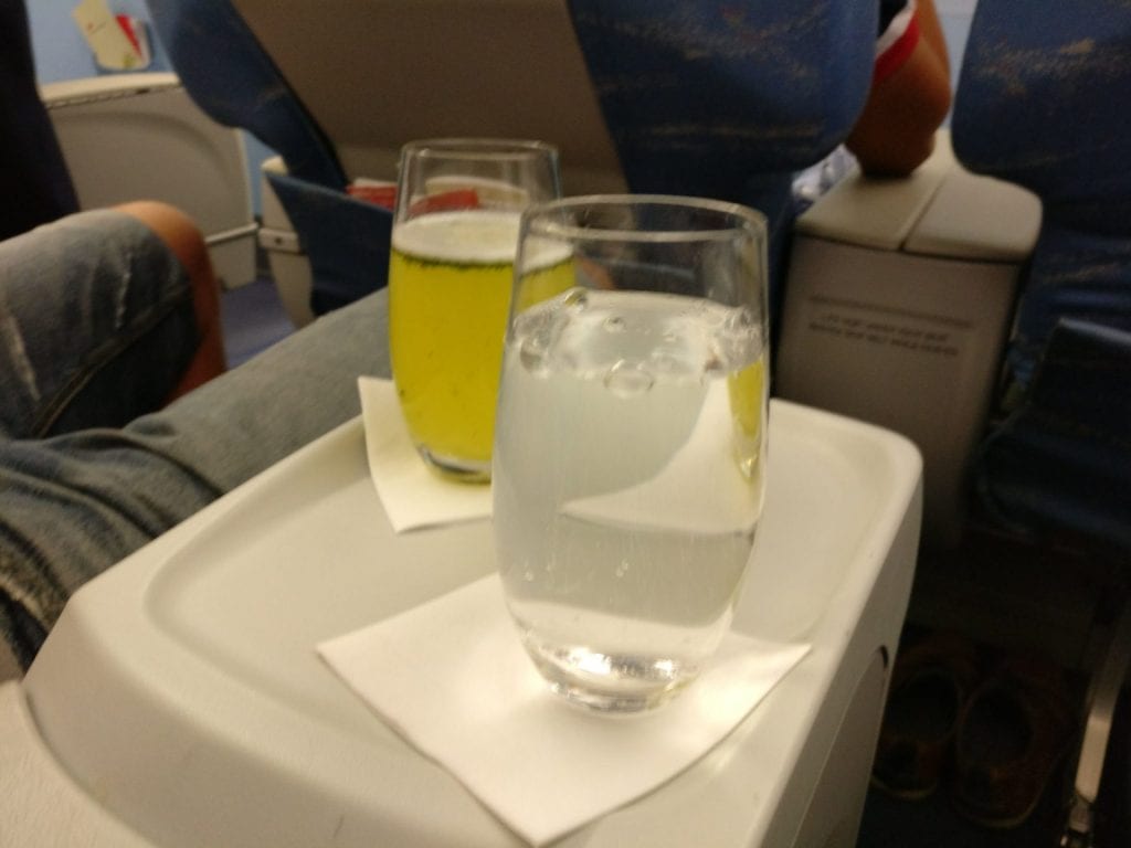 Philippine Airlines regional Business Class Welcome Drink