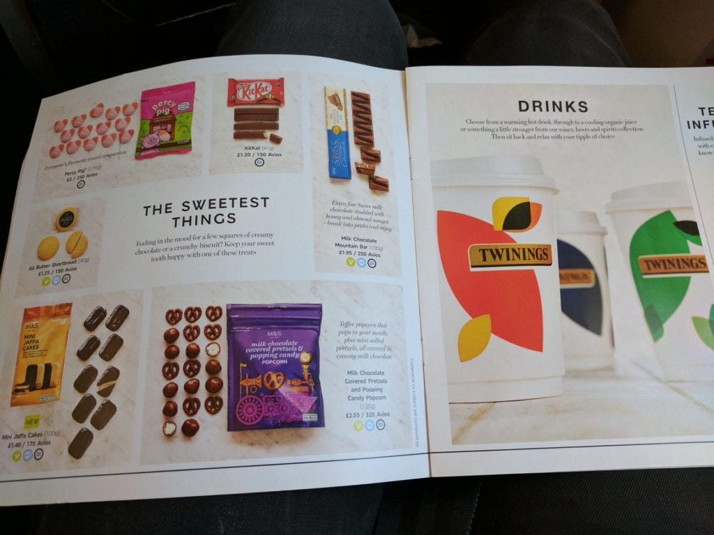British Airways Economy Kurzstrecke Süßigkeiten