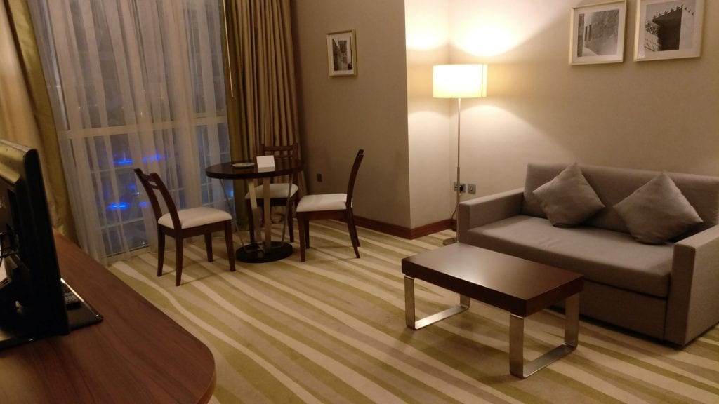Hilton Garden Inn Dubai Al Muraqabat Suite Living Room