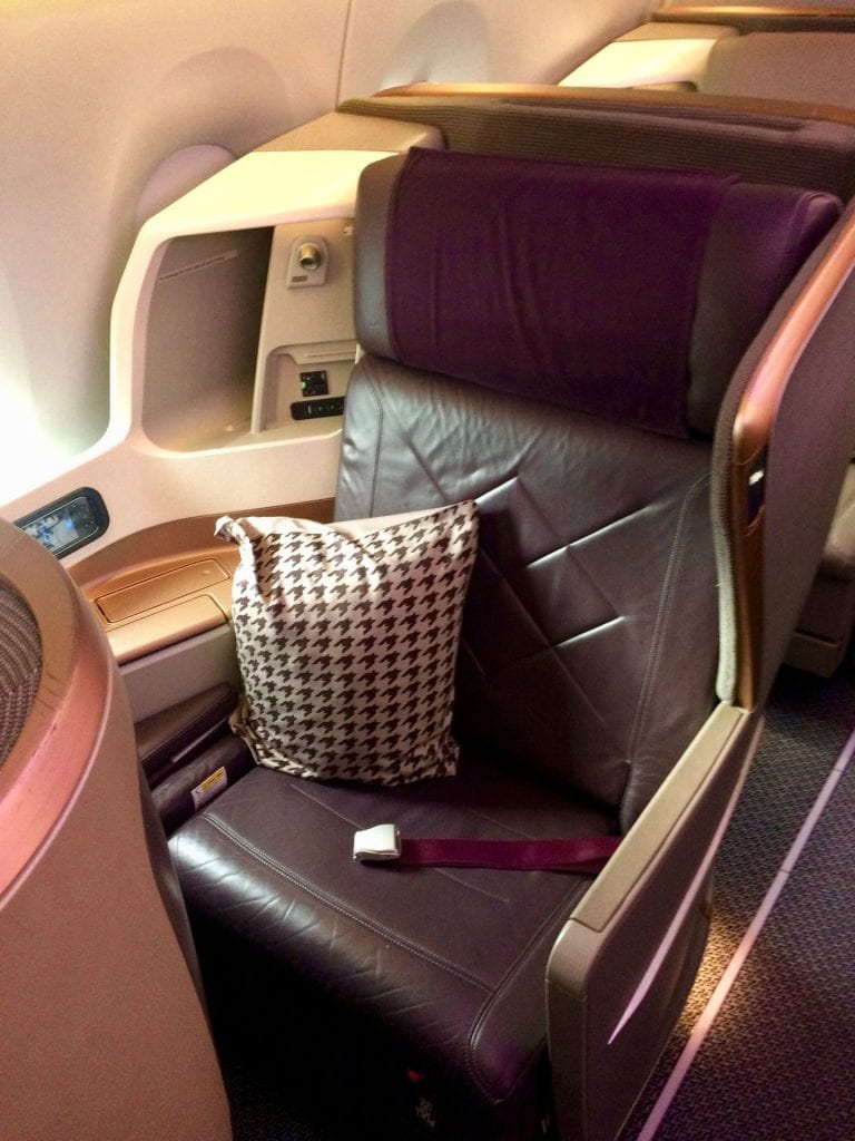 Singapore Airlines Business Class Airbus A350 Sitz