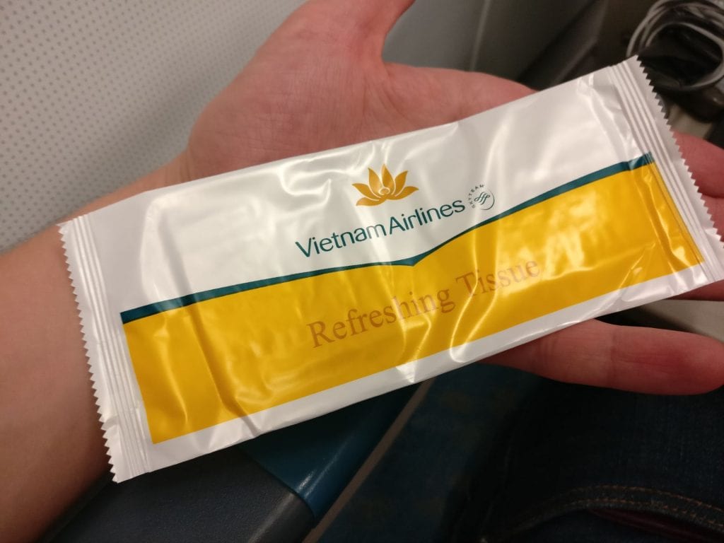 Vietnam Airlines Economy Class Airbus A330 Refreshing Towel