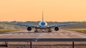 Cathay Pacific Airbus A350 Flugzeug Sonnenaufgang