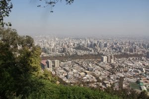 Cerro San Cristobal Santiago de Chile Ausblick