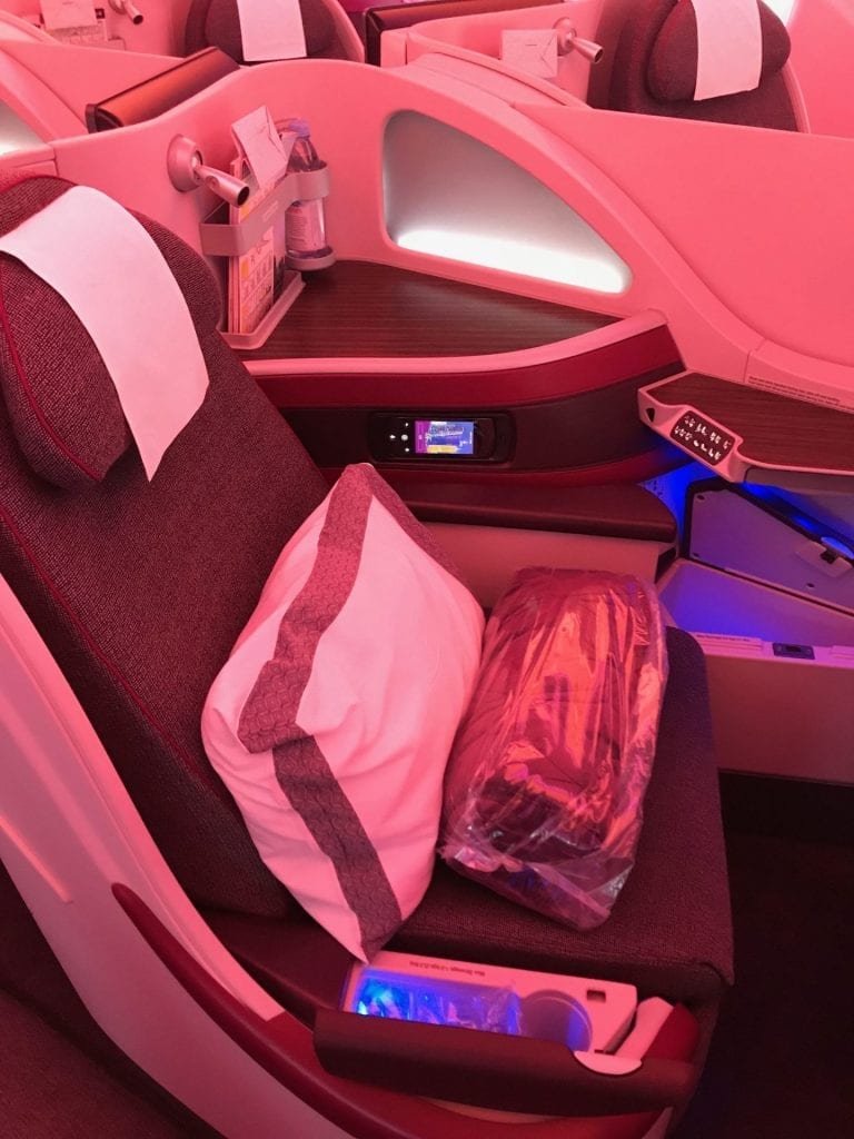 Qatar Airways Business Class Airbus A350 Sitze 1