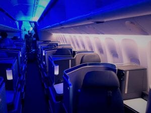 United Polaris Business Class Boeing 767 Kabine Sitze