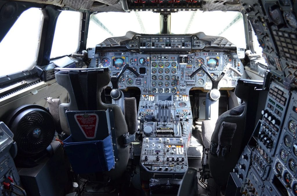 Concorde Cockpit Blick vom Jumpseat