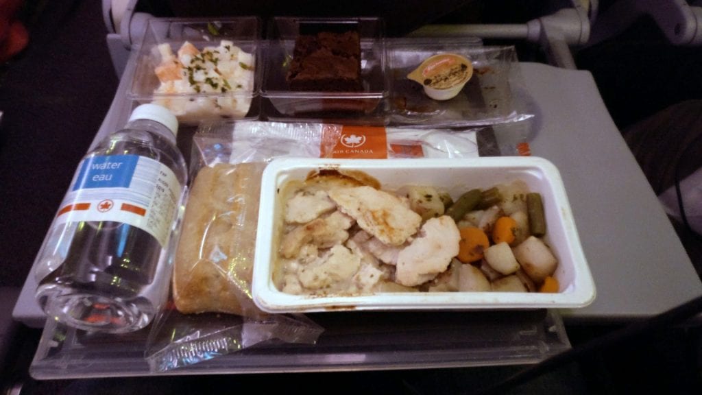 Air Canada Economy Class Boeing 777 300ER Dinner