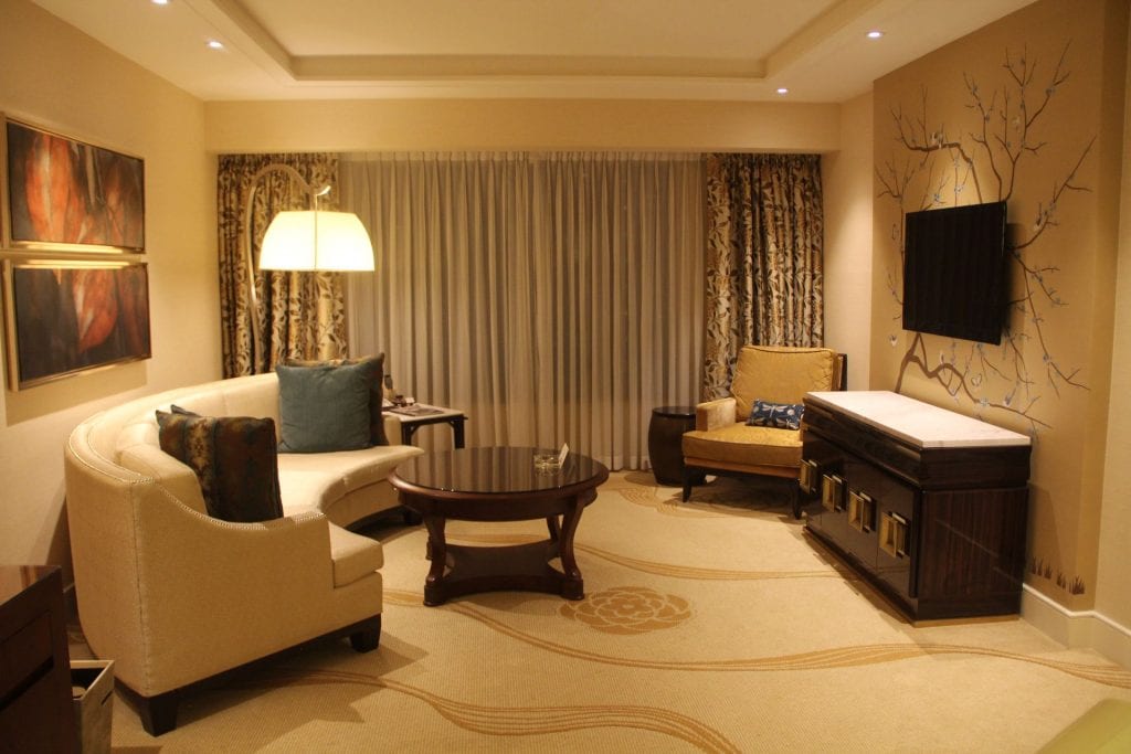 Conrad Macao Deluxe Suite Bedroom Living Room 2 3