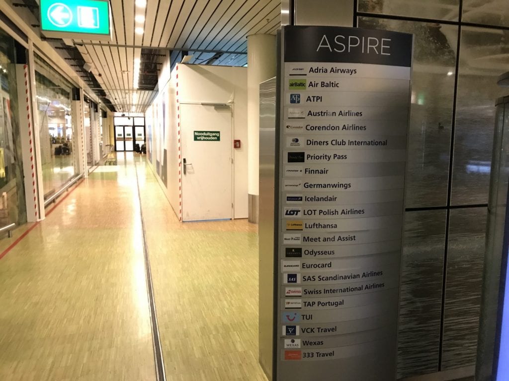 Aspire Lounge Amsterdam Zugang