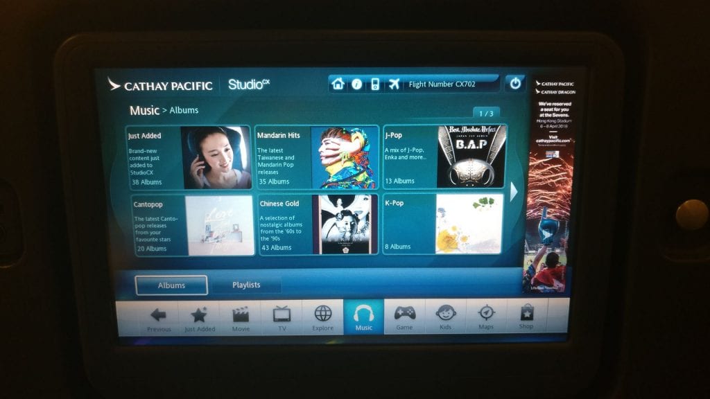 Cathay Pacific Business Class Boeing 777 300 Entertainment 2