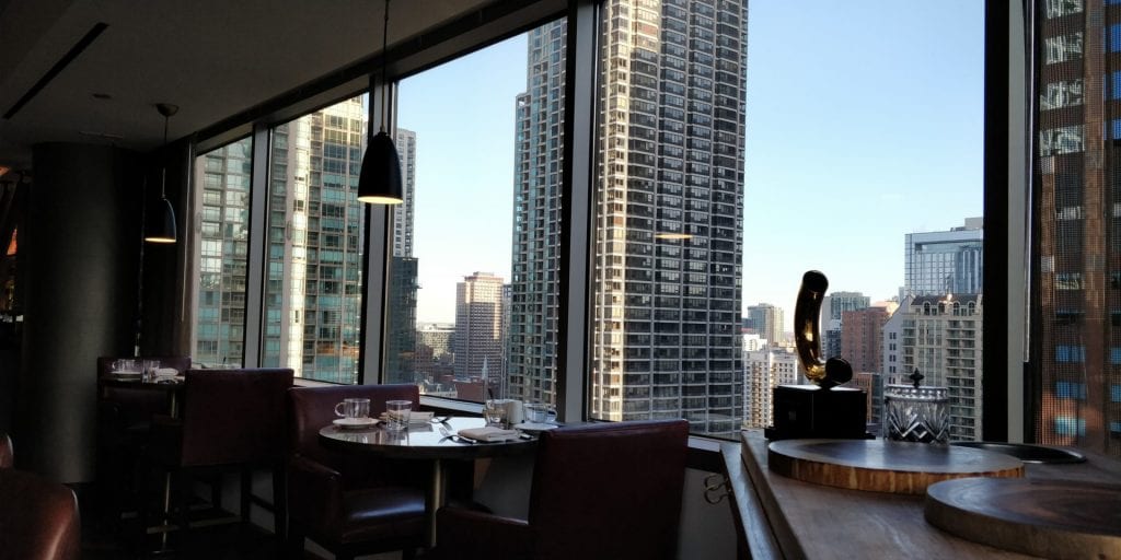 Conrad Chicago Aussicht Frühstück