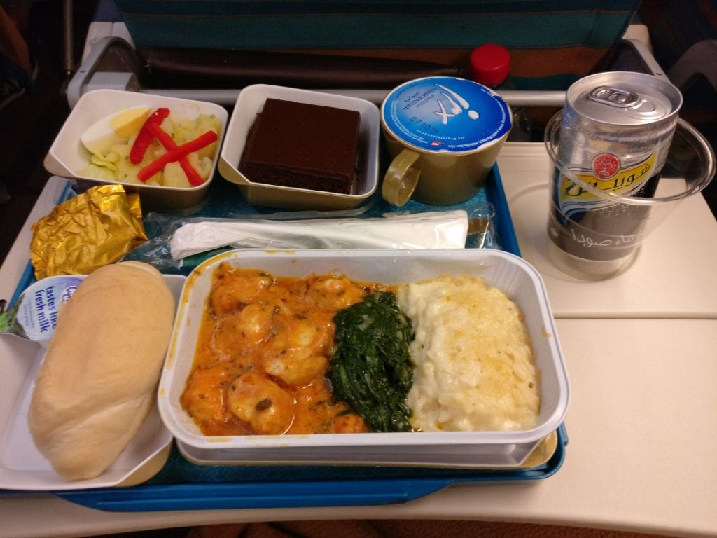 Oman Air Economy Class Airbus A330 Dinner