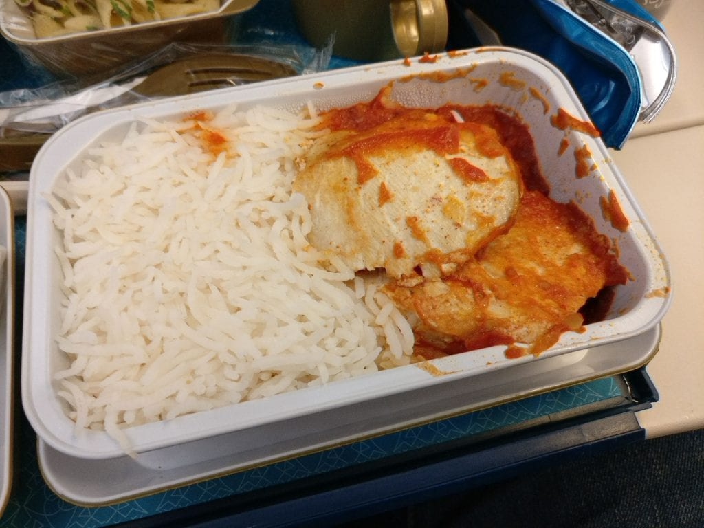 Oman Air Economy Class Airbus A330 Dinner 8