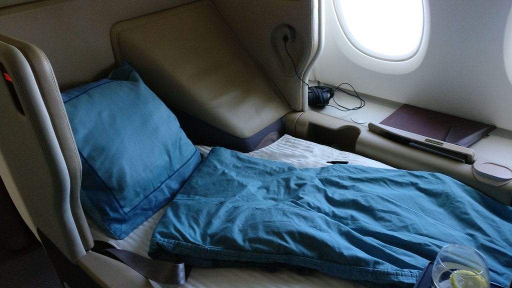 Singapore Airlines Business Class Airbus A380 Bed