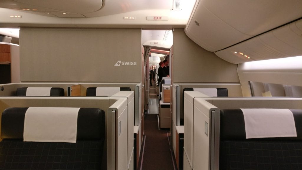 Swiss First Class Boeing 777 Cabin