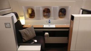 Swiss First Class Boeing 777 Seat