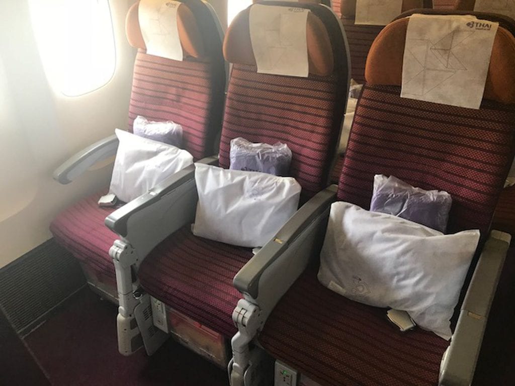 Thai Airways Economy Class Langstrecke Sitz