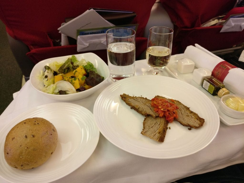 Ethiopian Airlines Business Class Boeing 737 Dinner