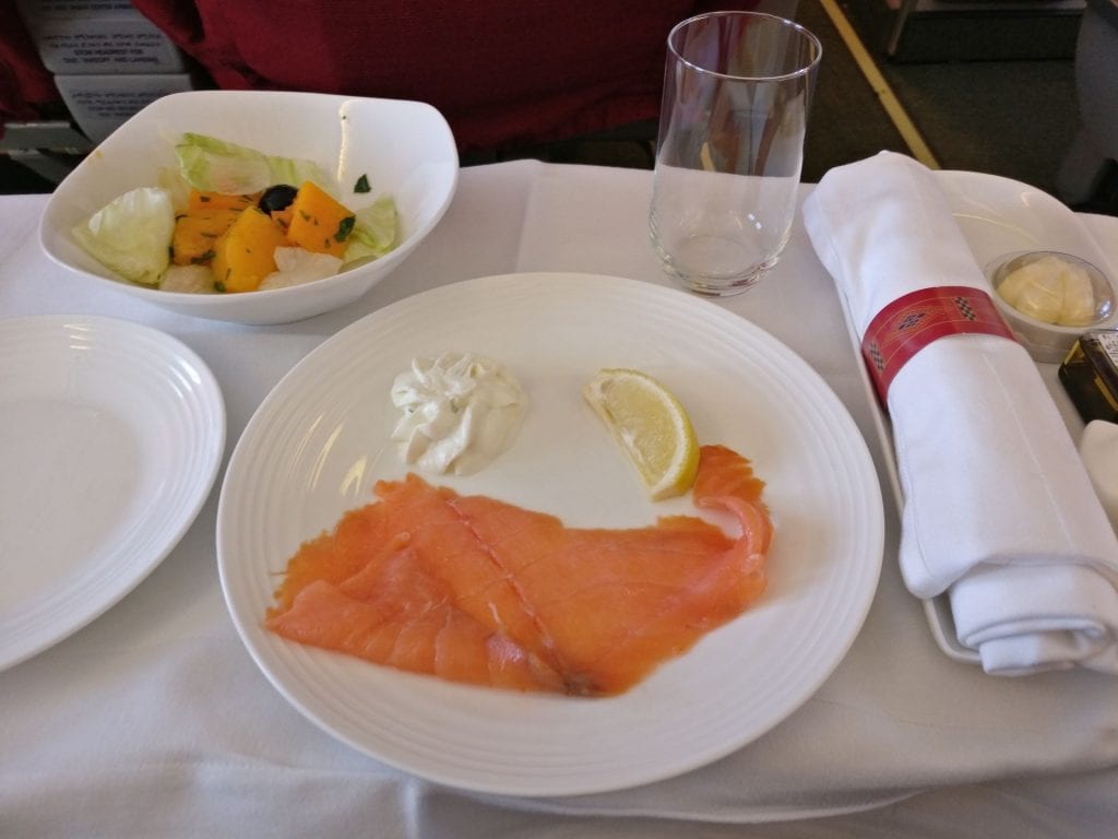 Ethiopian Airlines Business Class Boeing 737 Lunch