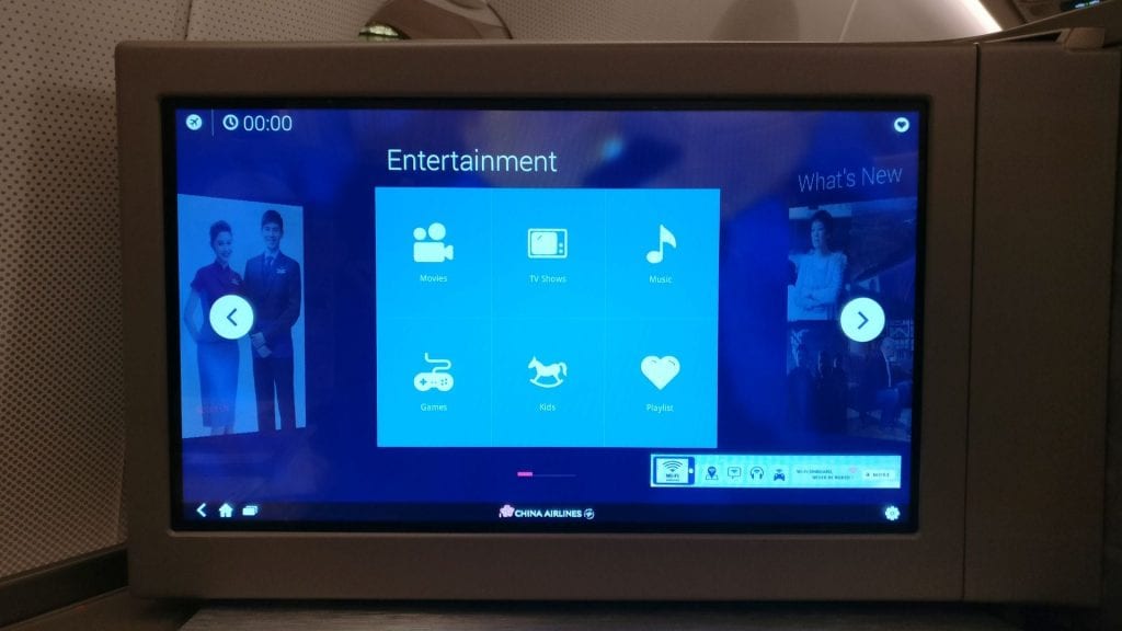 China Airlines Business Class Airbus A350 Entertainment