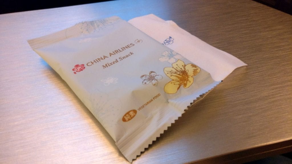 China Airlines Business Class Airbus A350 Snack