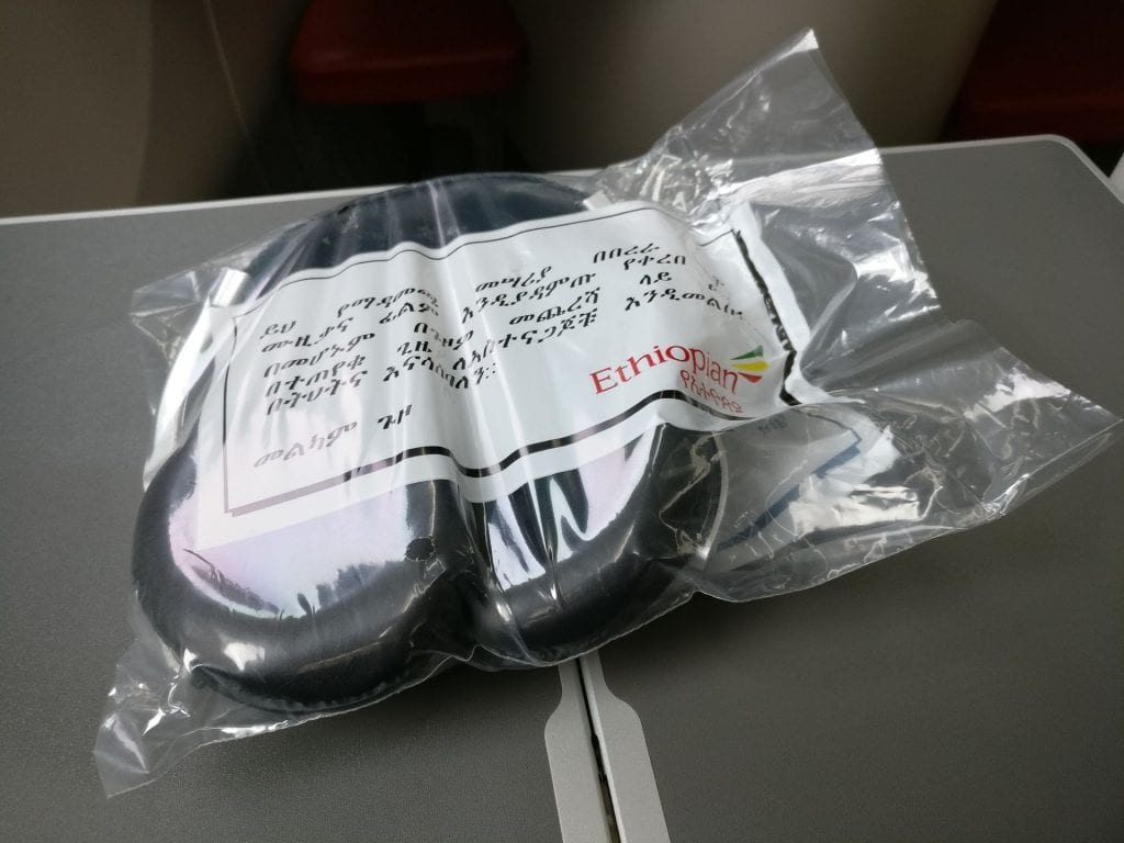 Ethiopian Airlines Business Class Boeing 787 Headphones
