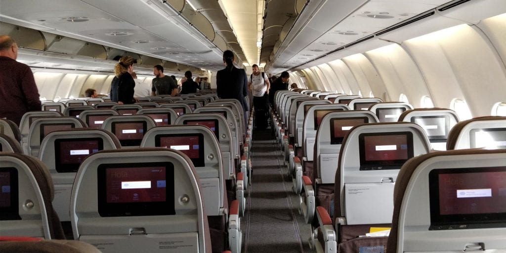 Iberia Economy Class Langstrecke Airbus A340 Sitze