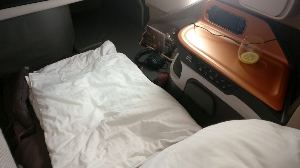 Singapore Airlines Business Class Airbus A380 Bett 2
