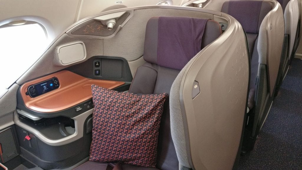 Singapore Airlines Business Class Airbus A380 Sitz