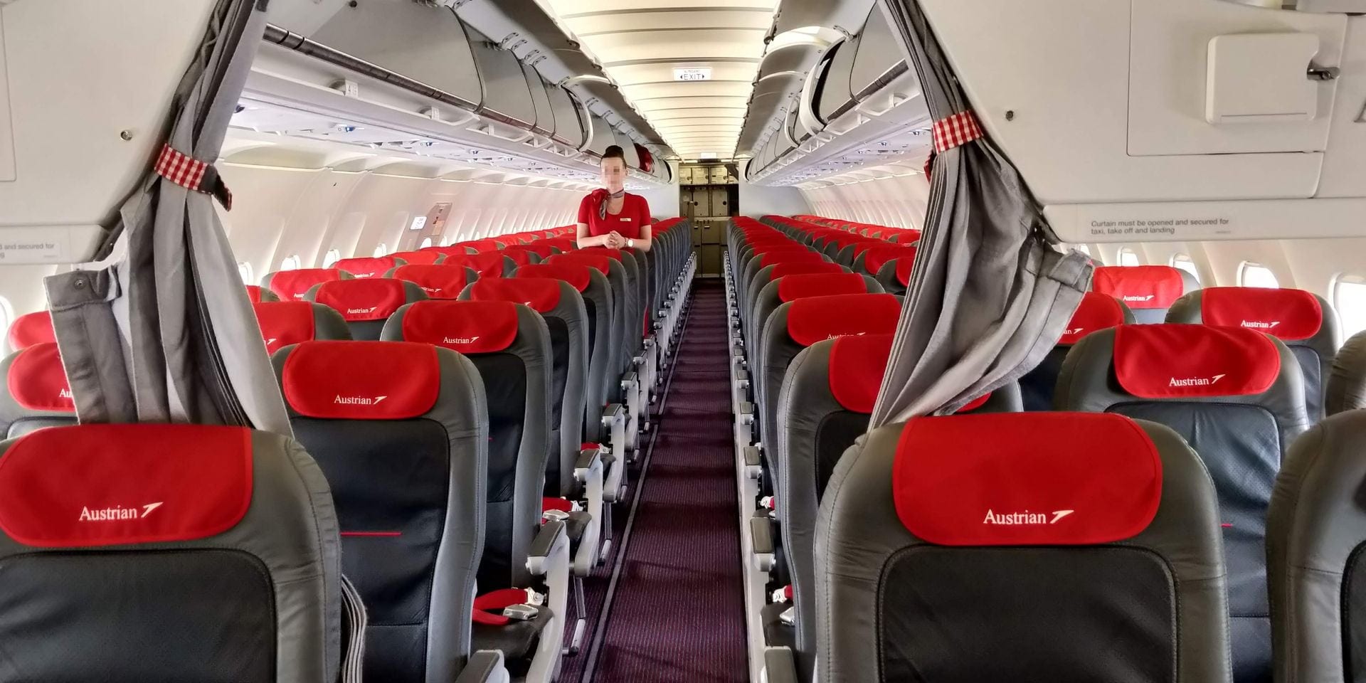 Austrian Airlines Business Class Kurzstrecke A320 Sitzreihen