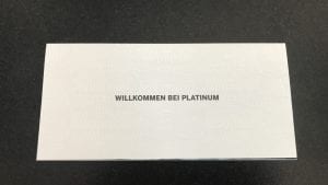 Amex Platinum Willkommenspaket Brief