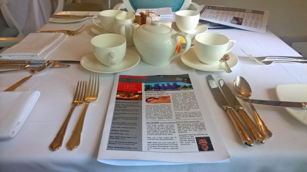 Fancourt Hotel George Manor House Suite Frühstück 2