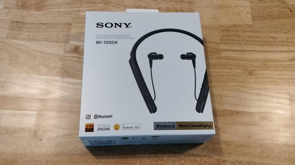 Sony WI 1000X Kopfhörer Verpackung