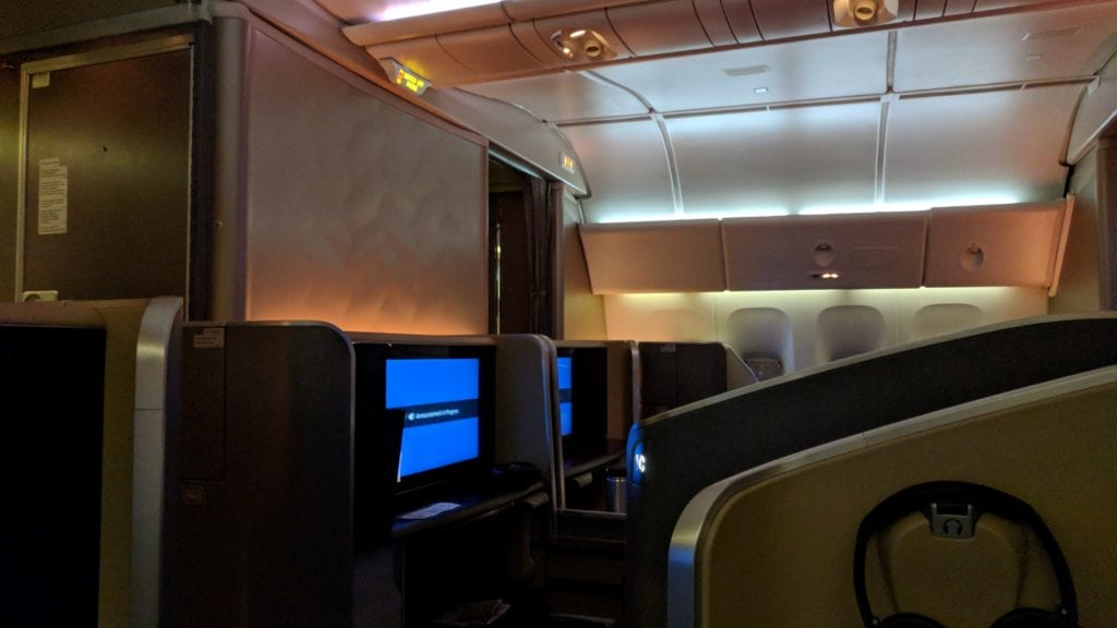 Singapore Airlines First Class Kabine