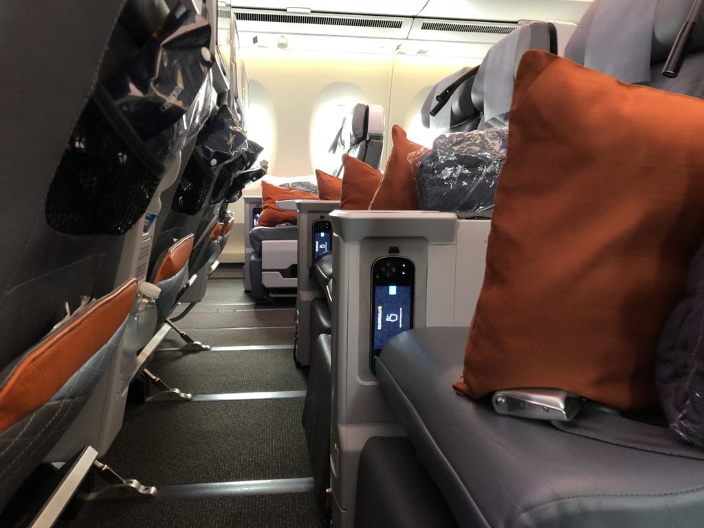Singapore Airlines Premium Economy Class Sitzabstand