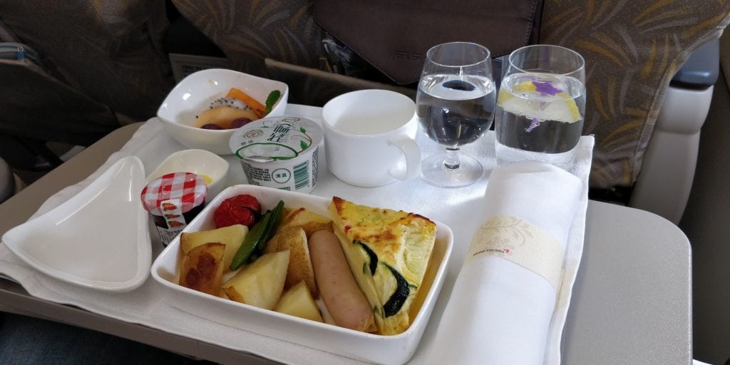 Asiana Business Class Kurzstrecke Frühstück