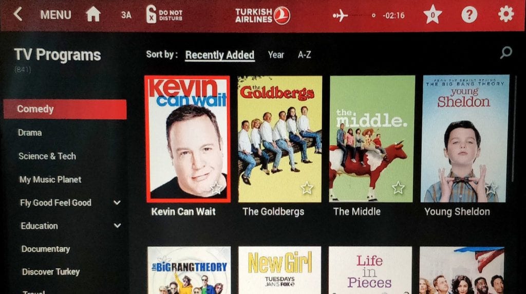 Turkish Airlines Business Class Airbus A330 200 Entertainment 3
