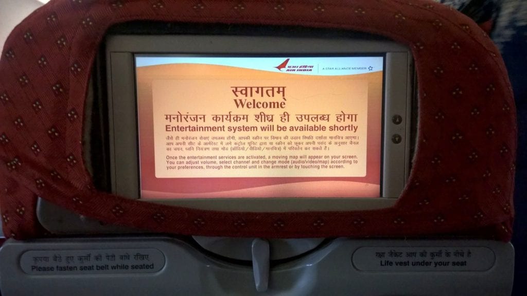 Air India Economy Class Kurzstrecke Entertainment 2