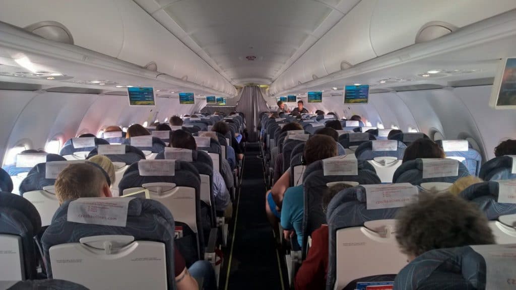 Czech Airlines Economy Class Kurzstrecke Kabine