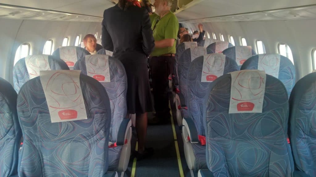 Czech Airlines Economy Class Kurzstrecke Kabine ATR