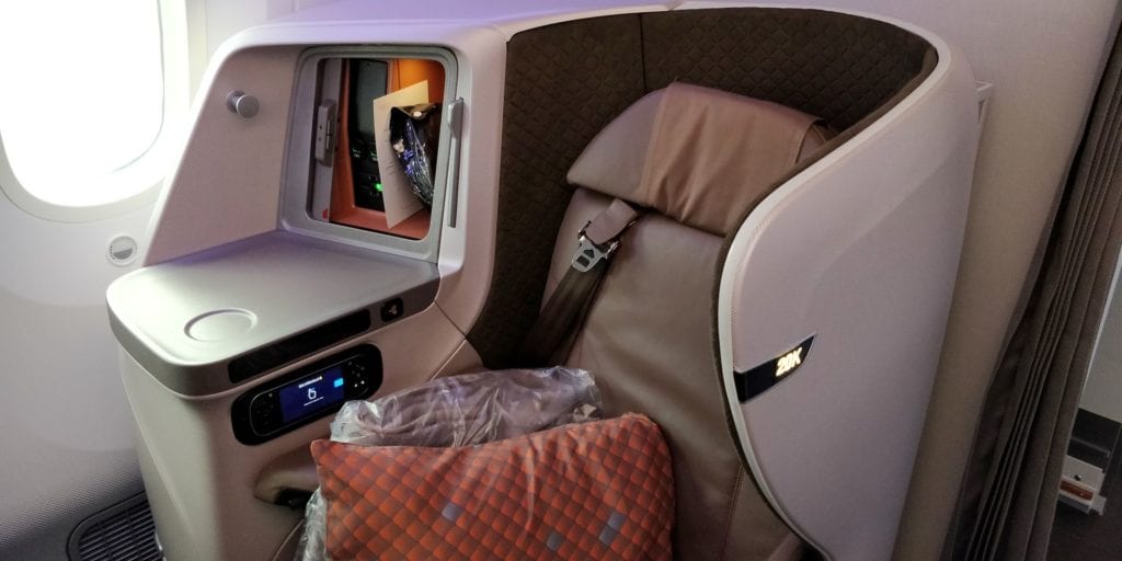 Singapore Airlines Business Class Boeing 787 10 Sitz