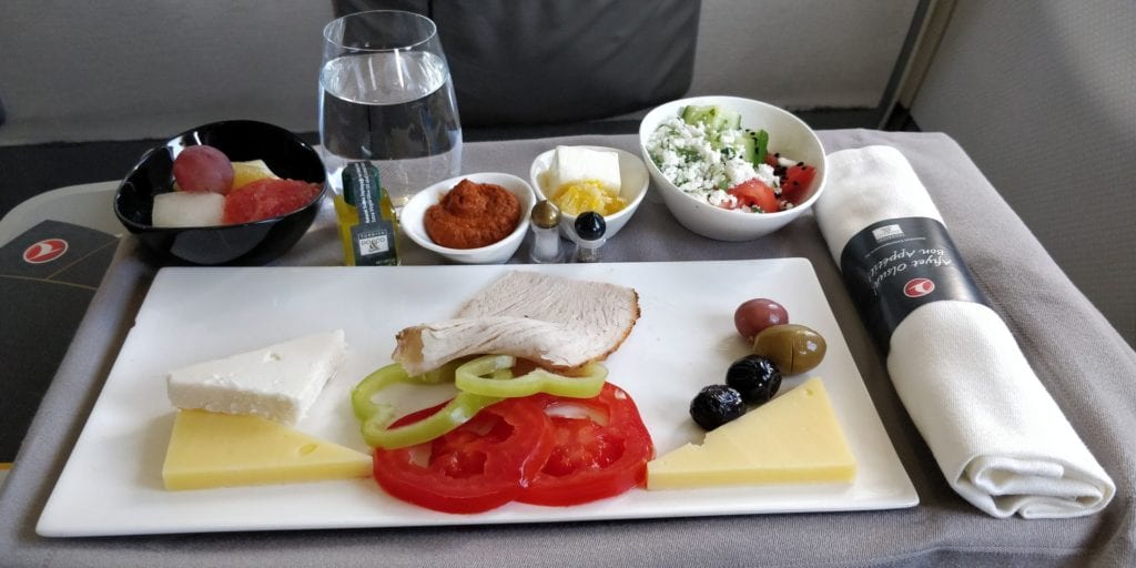 Turkish Airlines Business Class Airbus A321 Frühstück