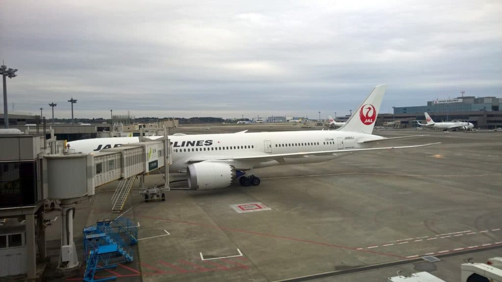 Japan Airlines First Class Lounge Tokio Narita Ausblick