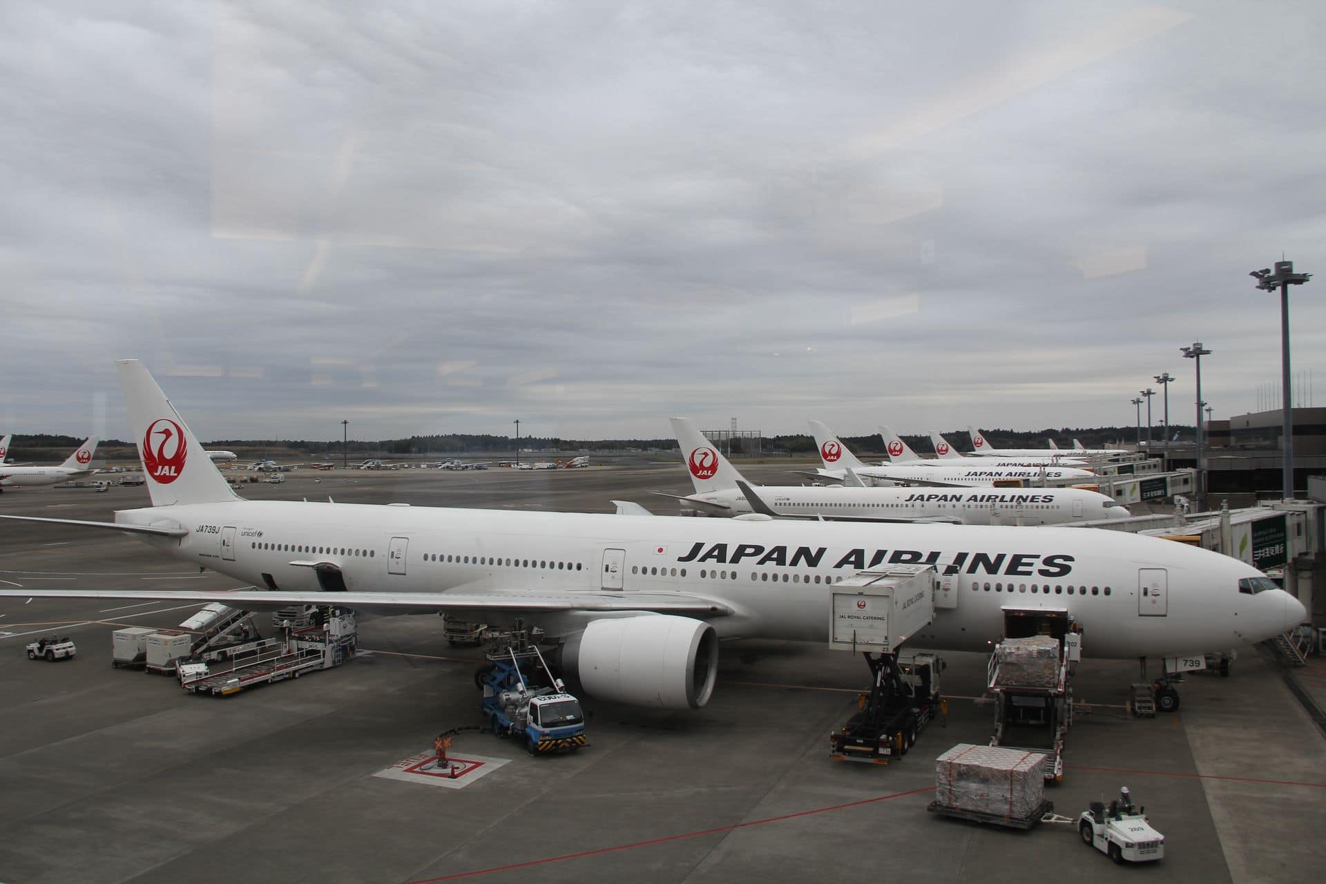 Japan Airlines First Class Lounge Tokio Narita Ausblick