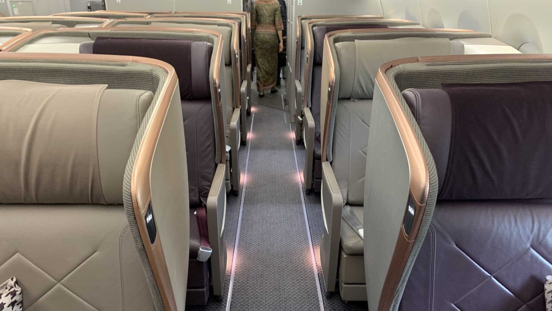 Singapore Airlines Business Class Airbus A350 Kabine