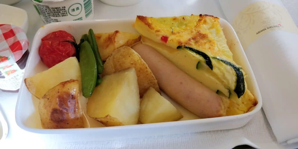 Asiana Business Class Kurzstrecke Frühstück 2